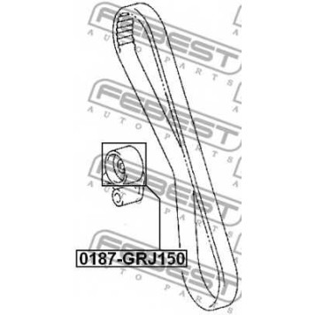 Натяжной ролик ременя ГРМ FEBEST 0187-GRJ150-1
