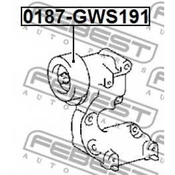 Натяжной ролик поликлинового ременя FEBEST 0187-GWS191-1