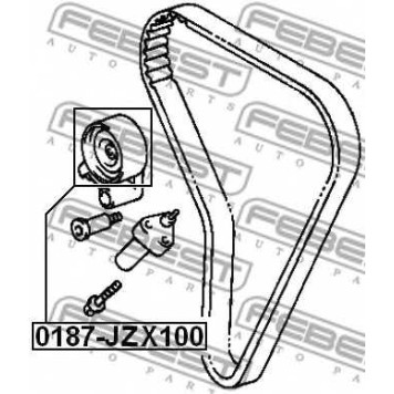 Натяжной ролик ременя ГРМ FEBEST 0187-JZX100-1
