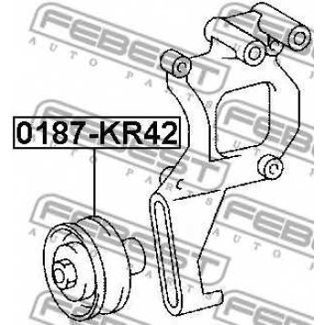 Натяжной ролик поликлинового ременя FEBEST 0187-KR42-1