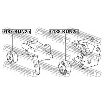 Натяжной ролик поликлинового ременя FEBEST 0187-KUN25-1
