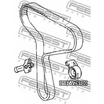 Натяжной ролик ременя ГРМ FEBEST 0187-VZN100-1