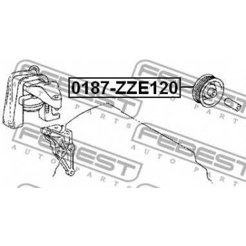 Паразитный / ведущий ролик поликлинового ременя FEBEST 0187-ZZE120-1