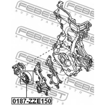Натяжной ролик поликлинового ременя FEBEST 0187-ZZE150-1