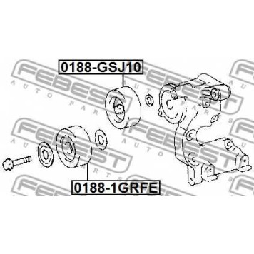 Паразитный / ведущий ролик поликлинового ременя FEBEST 0188-GSJ10-1