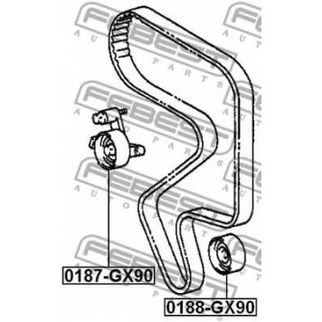 Паразитный / ведущий ролик зубчатого ремня FEBEST 0188-GX90-1