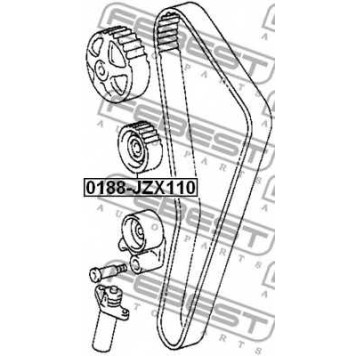 Паразитный / ведущий ролик зубчатого ремня FEBEST 0188-JZX110-1