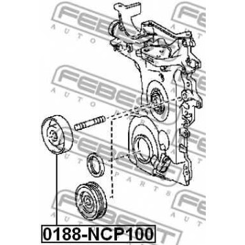 Паразитный / ведущий ролик поликлинового ременя FEBEST 0188-NCP100-1