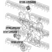 Паразитный / ведущий ролик поликлинового ременя FEBEST 0188-USF40