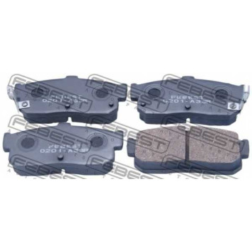 Колодки тормозные дисковые задний для INFINITI G20, I30 / NISSAN ALMERA TINO, ALMERA, ALTIMA, AVENIR, BLUEBIRD, MAXIMA QX, MAXIMA, PRIMERA, PULSAR, SENTRA, SUNNY <b>FEBEST 0201-A33R</b>