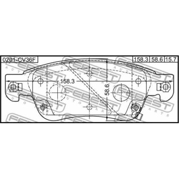 Колодки тормозные дисковые передний для INFINITI EX, G <b>FEBEST 0201-CV36F</b>-1