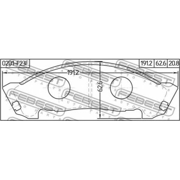 Колодки тормозные дисковые передний <b>FEBEST 0201-F23F</b>-1