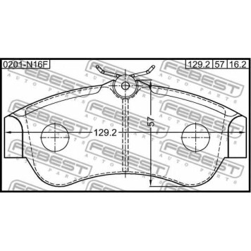Колодки тормозные дисковые передний для NISSAN ALMERA(N16), PRIMERA(P10,P11,WP11) <b>FEBEST 0201-N16F</b>-1