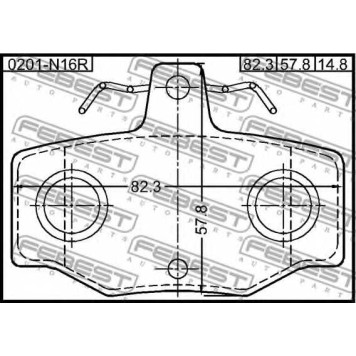 Колодки тормозные дисковые задний для NISSAN ALMERA TINO(V10), ALMERA(N16) <b>FEBEST 0201-N16R</b>-1