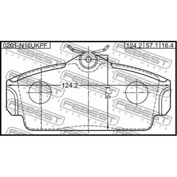 Колодки тормозные дисковые передний для NISSAN ALMERA(N16) <b>FEBEST 0201-N16UKPF</b>-1