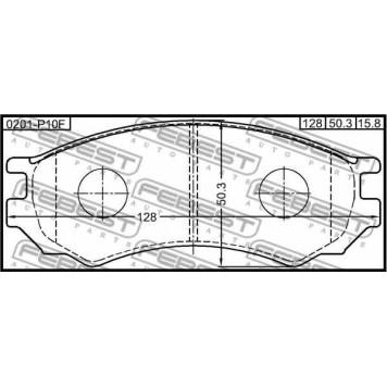 Колодки тормозные дисковые передний для NISSAN PRIMERA(P10) <b>FEBEST 0201-P10F</b>-1