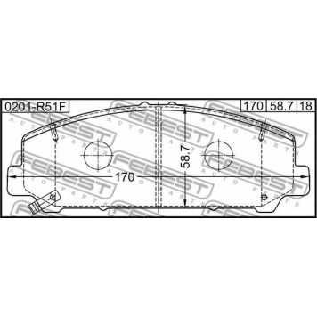 Колодки тормозные дисковые передний для INFINITI QX56 / NISSAN ARMADA, TITAN <b>FEBEST 0201-R51F</b>-1