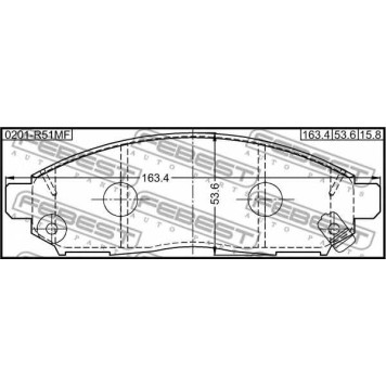 Колодки тормозные дисковые передний для NISSAN NAVARA(D40), NP300 NAVARA(D23), PATHFINDER(R51) <b>FEBEST 0201-R51MF</b>-1