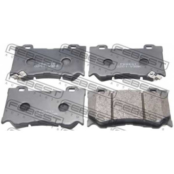 Колодки тормозные дисковые передний для INFINITI FX, G, M(Y51), M37, Q70(Y51) / NISSAN 370 Z(Z34), FUGA <b>FEBEST 0201-V36F</b>