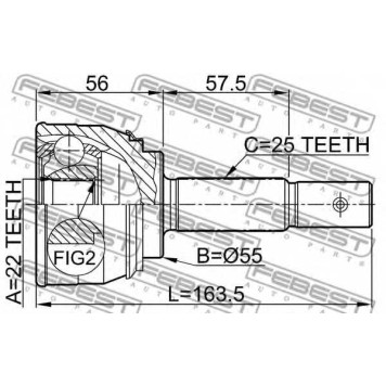 Шарнир приводного вала FEBEST 0210-013-1