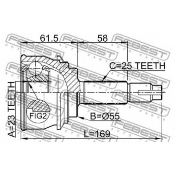 Шарнир приводного вала FEBEST 0210-017-1
