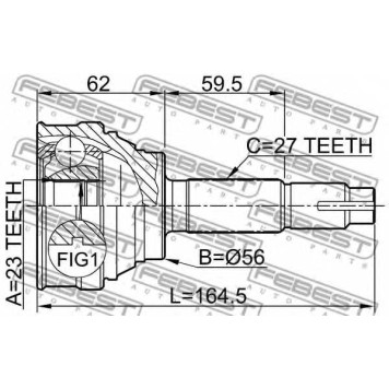 Шарнир приводного вала FEBEST 0210-019-1