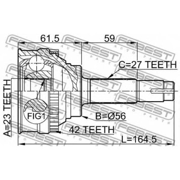 Шарнир приводного вала FEBEST 0210-019A42-1