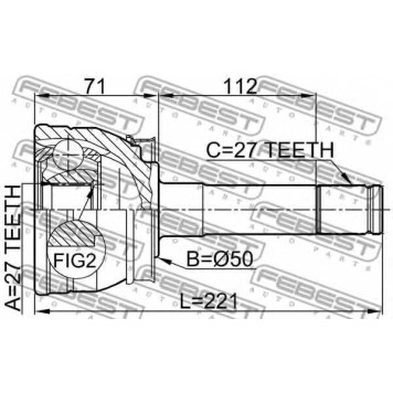 Шарнир приводного вала FEBEST 0210-024-1