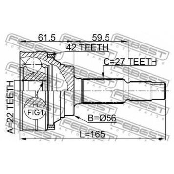 Шарнир приводного вала FEBEST 0210-051A42-1