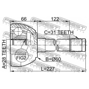 Шарнир приводного вала FEBEST 0210-073-1