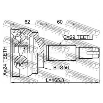 Шарнир приводного вала FEBEST 0210-089-1