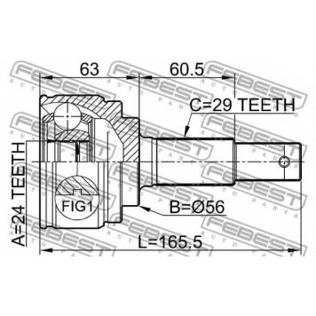 Шарнир приводного вала FEBEST 0210-B30-1