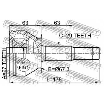 Шарнир приводного вала FEBEST 0210-R51MT-1