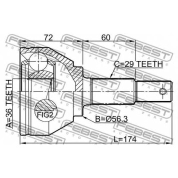 Шарнир приводного вала FEBEST 0210-T31M9-1