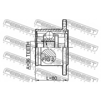 Шарнир приводного вала FEBEST 0211-A60-1