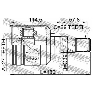 Шарнир приводного вала FEBEST 0211-J31LH-1