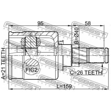 Шарнир приводного вала FEBEST 0211-K12-1