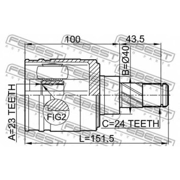 Шарнир приводного вала FEBEST 0211-N16JP-1