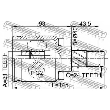 Шарнир приводного вала FEBEST 0211-QG15-1
