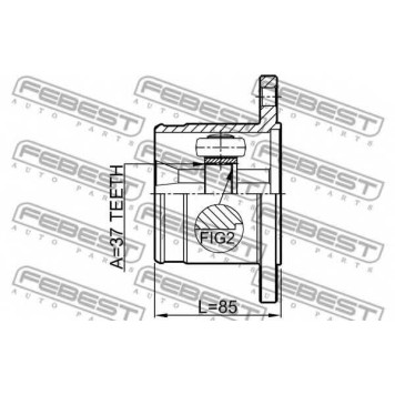 Шарнир приводного вала FEBEST 0211-R51R37-1