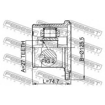 Шарнир приводного вала FEBEST 0211-WD21-1