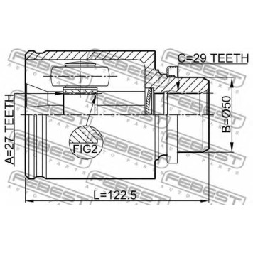 Шарнир приводного вала FEBEST 0211-Z51RH-1