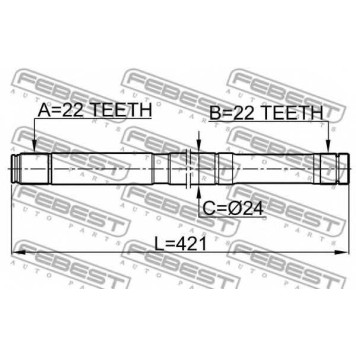 Приводной вал FEBEST 0212-B10MTLH-1