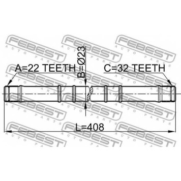 Приводной вал FEBEST 0212-GA16LH-1
