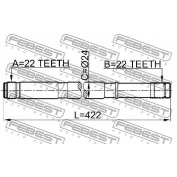 Приводной вал FEBEST 0212-N16LH-1