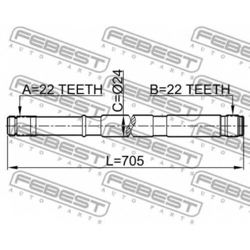 Приводной вал FEBEST 0212-N16RH-1