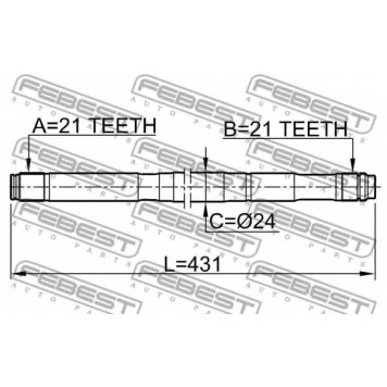 Приводной вал FEBEST 0212-QG15LH-1