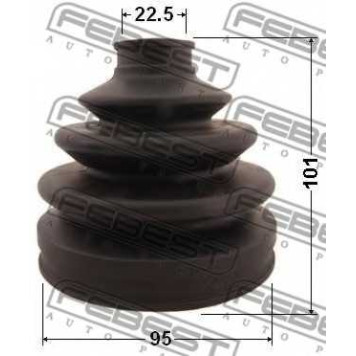 Пыльник приводного вала FEBEST 0217-C24-1