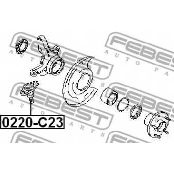 Несущий / направляющий шарнир FEBEST 0220-C23-1