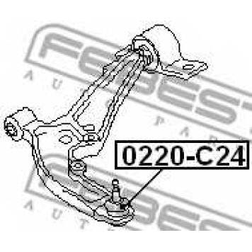 Несущий / направляющий шарнир FEBEST 0220-C24-1